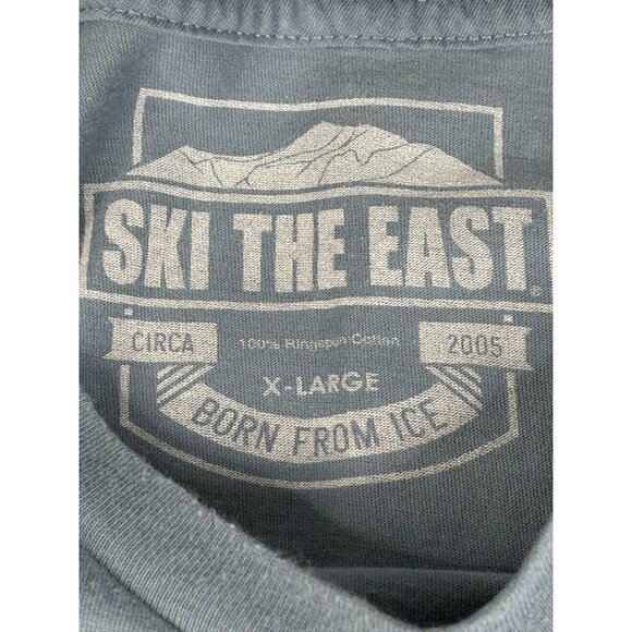 Ski The East Graphic Crewneck Tee T-Shirt Men’s XL Snow Lift Blue Cotton - Picture 3 of 11